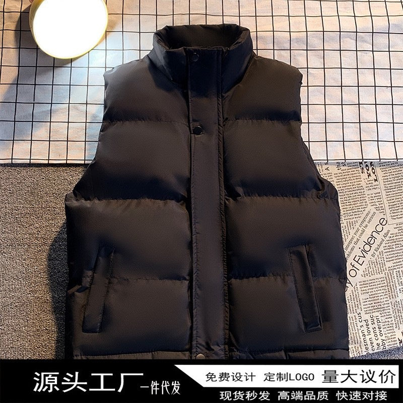 Men’s Down Cotton Vest Warm Thickened Plus Size Waistcoat