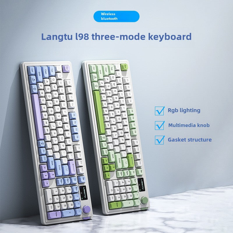STOCK-Langtu L98 Bluetooth + Wired Keyboard – 3 Modes