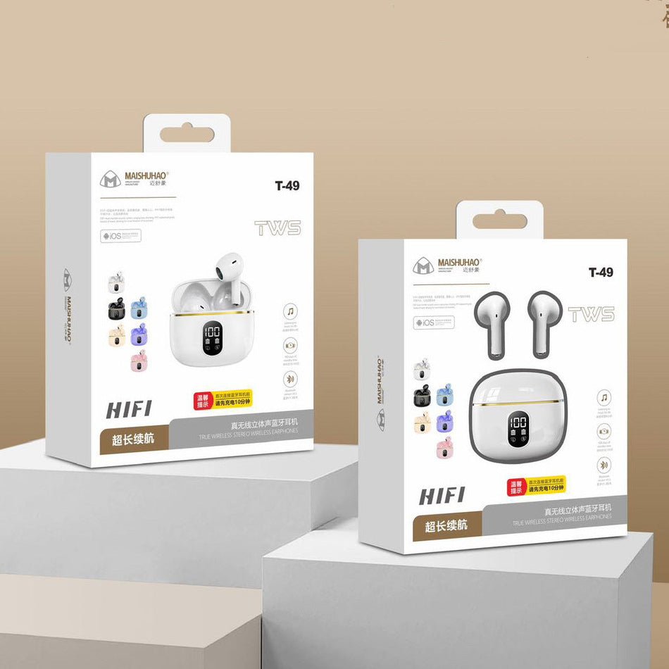 TWS Wireless In-Ear Bluetooth Earbuds with Noise Reduction