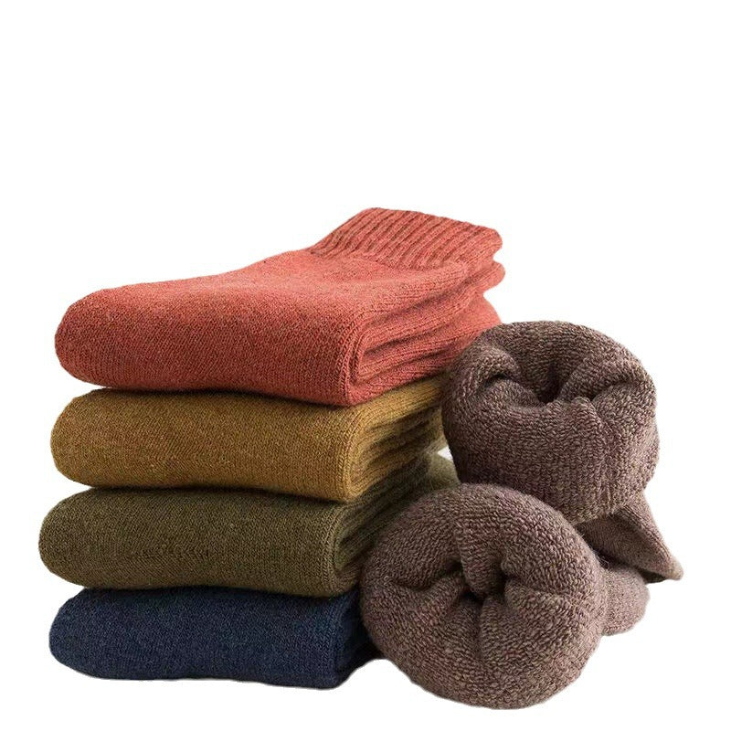 STOCK-(PACK OF - 5) Winter Fleece Mens Socks 2025 – Thick & Warm