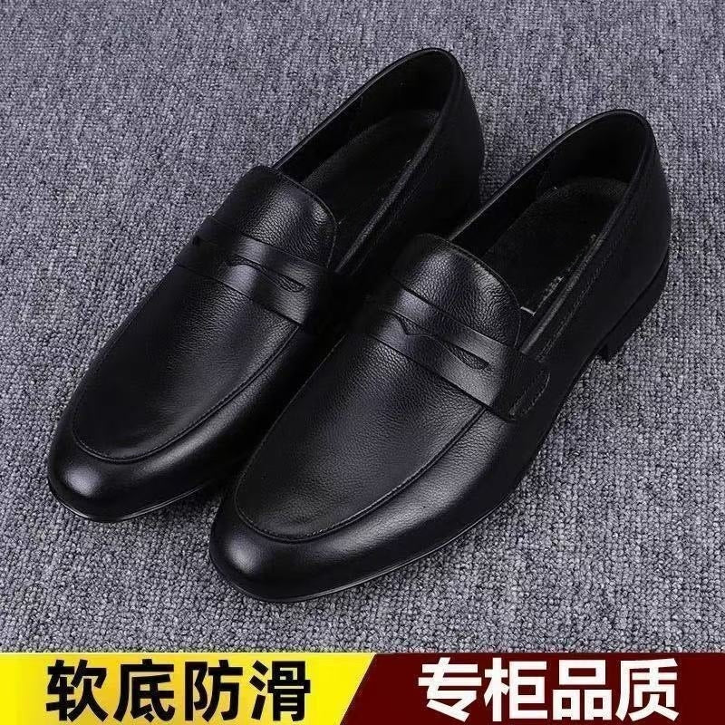 STOCK-Men’s Soft Leather Slip-On Business Shoes