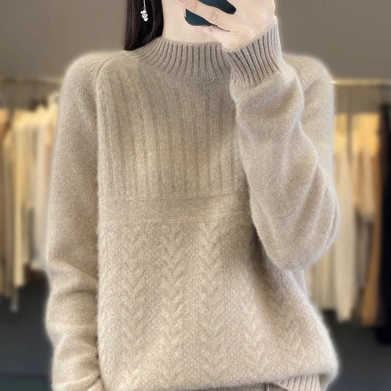 Women’s Loose Half-Turtleneck Knit Sweater – 2026