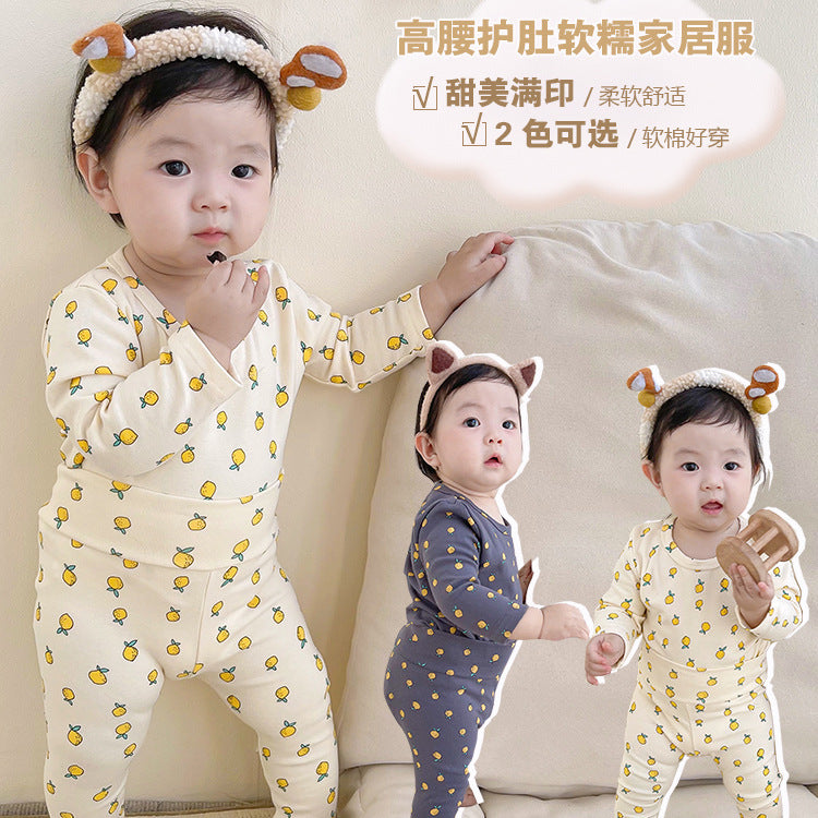 Baby Cotton Pajamas Belly Protection
