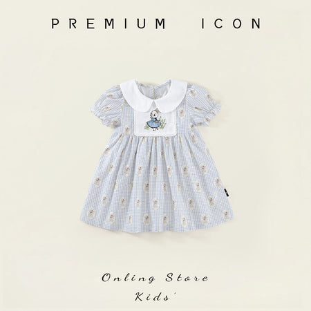 Girls Plaid Animal Embroidery Dress Summer 2026 – Summer Kids Fashion Nepal | Tudoholic