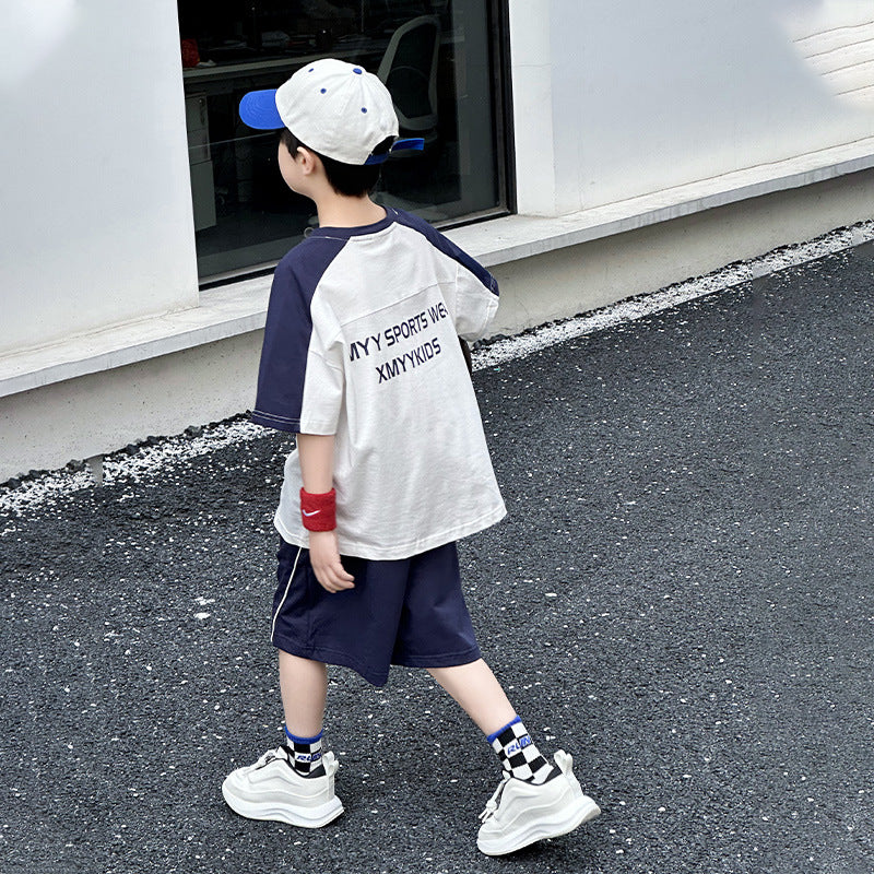 Boys’ Summer 2025 Thin Sports Two-Piece Set – Summer Kids Fashion Nepal | Tudoholic