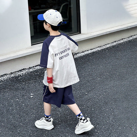Boys’ Summer 2025 Thin Sports Two-Piece Set – Summer Kids Fashion Nepal | Tudoholic