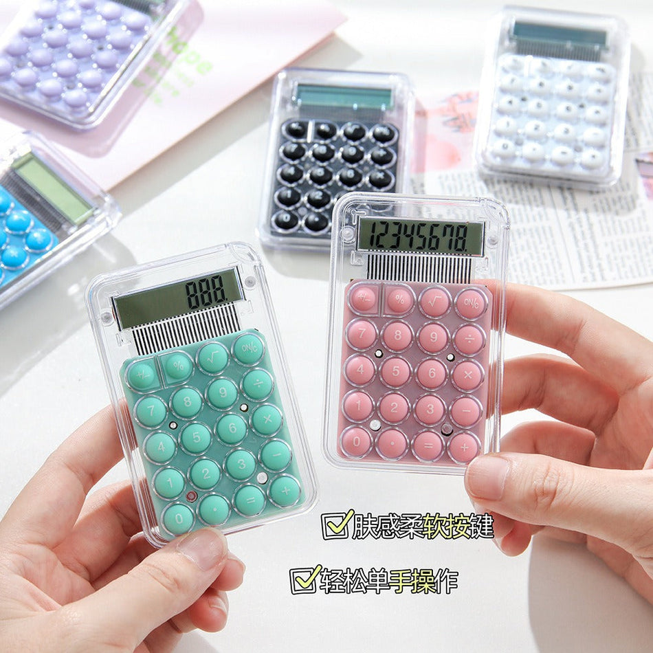 Candy-Colored Mini Calculator Cute Portable Student Pocket