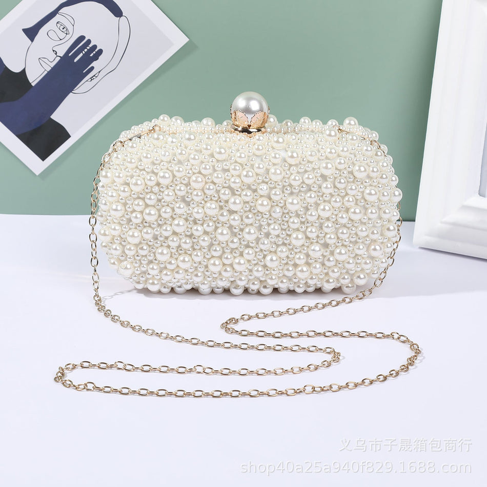 Luxury Pearl Clutch Bag – Handmade Party Evening Bag