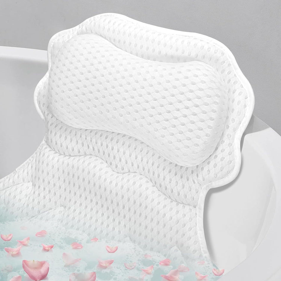 Bathtub Pillow Anti-Slip Mat Bath Cushion Back Headrest Bath