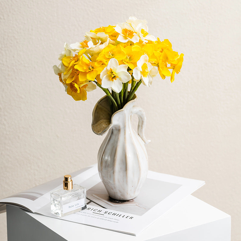 Nordic Cream Ceramic Vase for Home Decoration