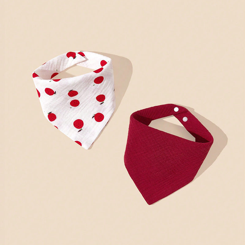 Waterproof Cotton Baby Bib – Breathable Triangle Design