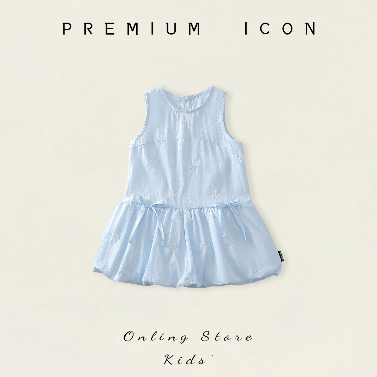 Girls Sleeveless Bow Bud Dress Summer 2026 Trendy – Summer Kids Fashion Nepal | Tudoholic