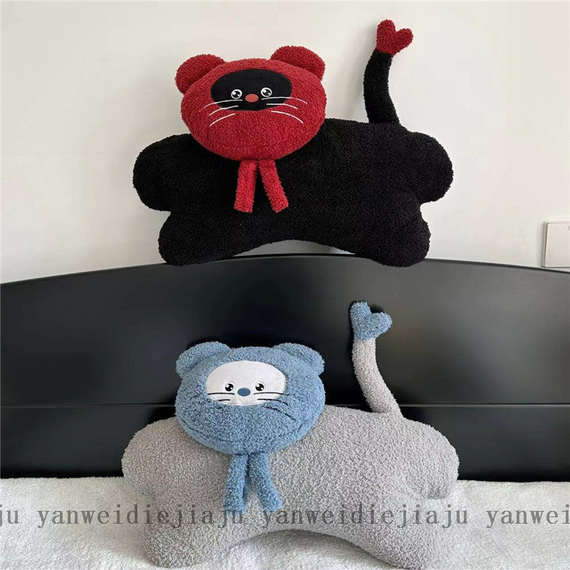 Cartoon Cat Waist Pillow – Sofa & Dormitory Cushion