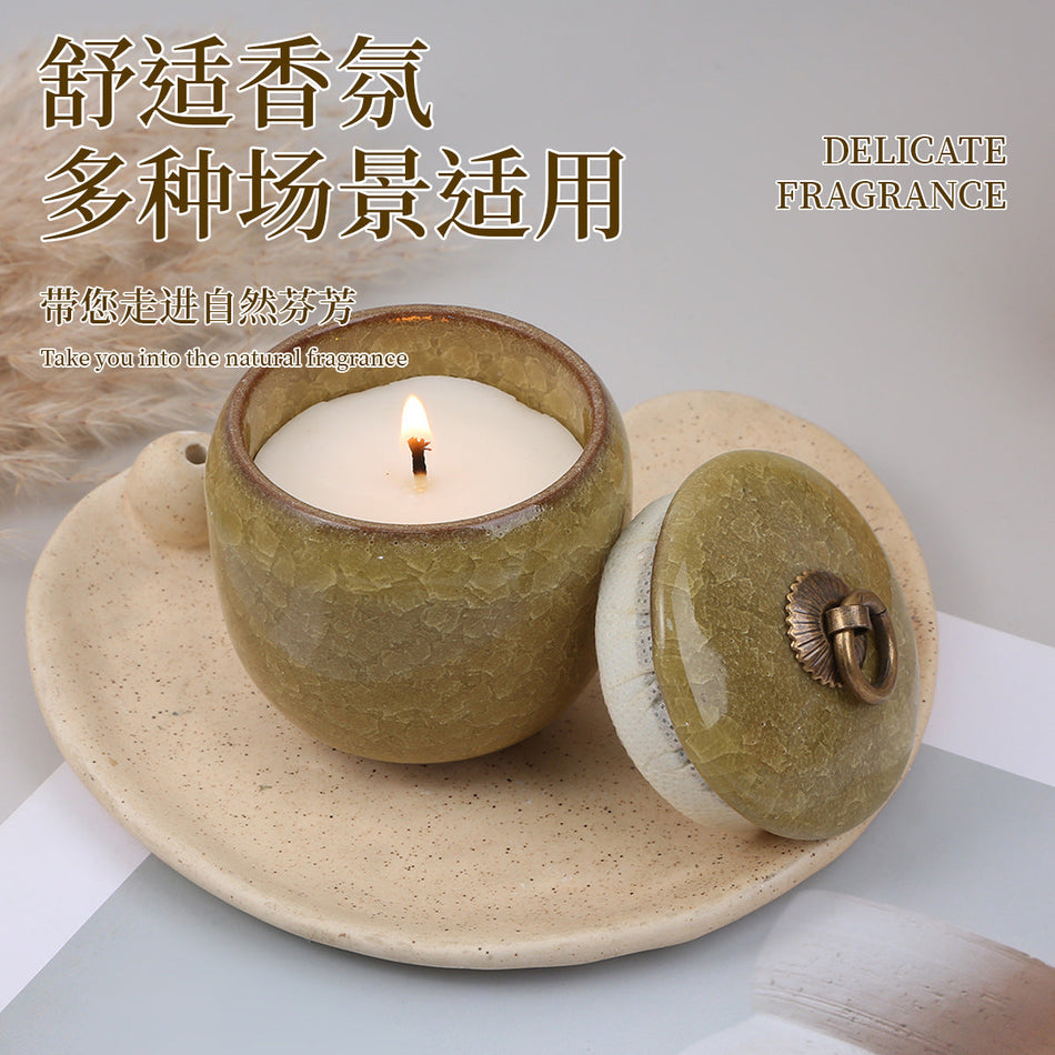 Chinese Style Pear-Shaped Incense Candle with Rich Aroma