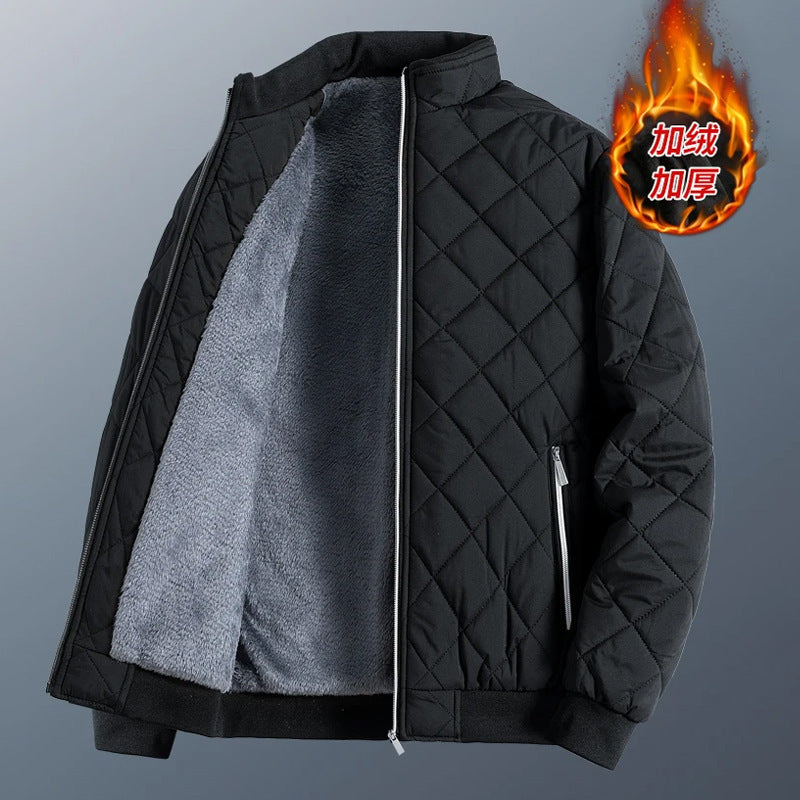 Men’s Fleece-Lined Winter Cotton Travel Jacket