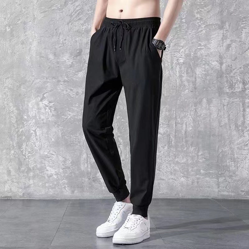 Men’s Fleece-Lined Straight-Leg Casual Pants Autumn Winter