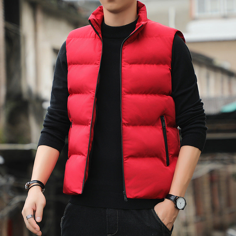 Men’s K-Style Down Cotton Vest Warm Thickened Waistcoat