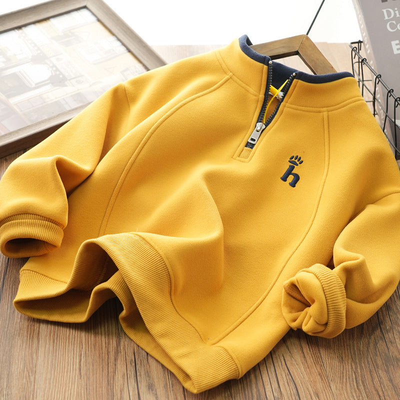 Boys Fleece Sweatshirt Winter 2025 New Style Kidsren Warm