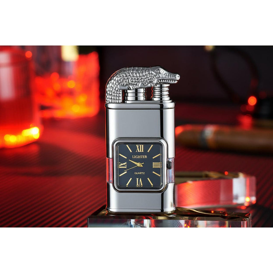 3D Pattern Double Flame Inflatable Multi-Function Lighter