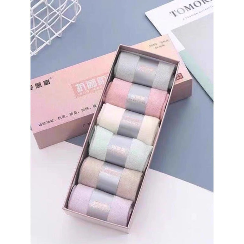 PACK OF - 6 Silver Ion Massage Mens Cotton Socks – Gift Box