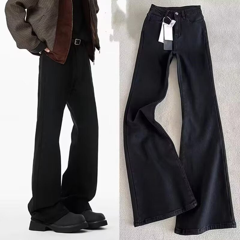 Men’s Slimming Black Flared Casual Jeans