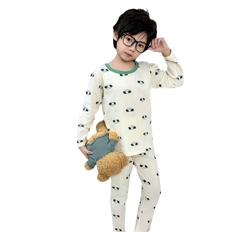 Kids' Lycra Cotton Set – Boneless Warm Autumn Pajamas
