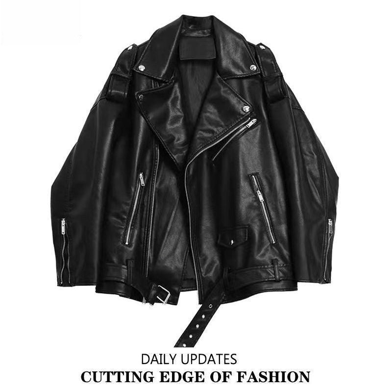 Black Leather Coat for womens 2025 | Bold & Slim