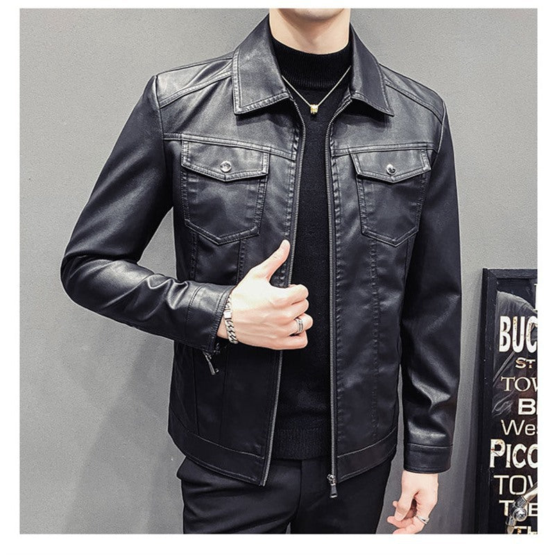 Men’s Sheepskin Leather Motorcycle Jacket