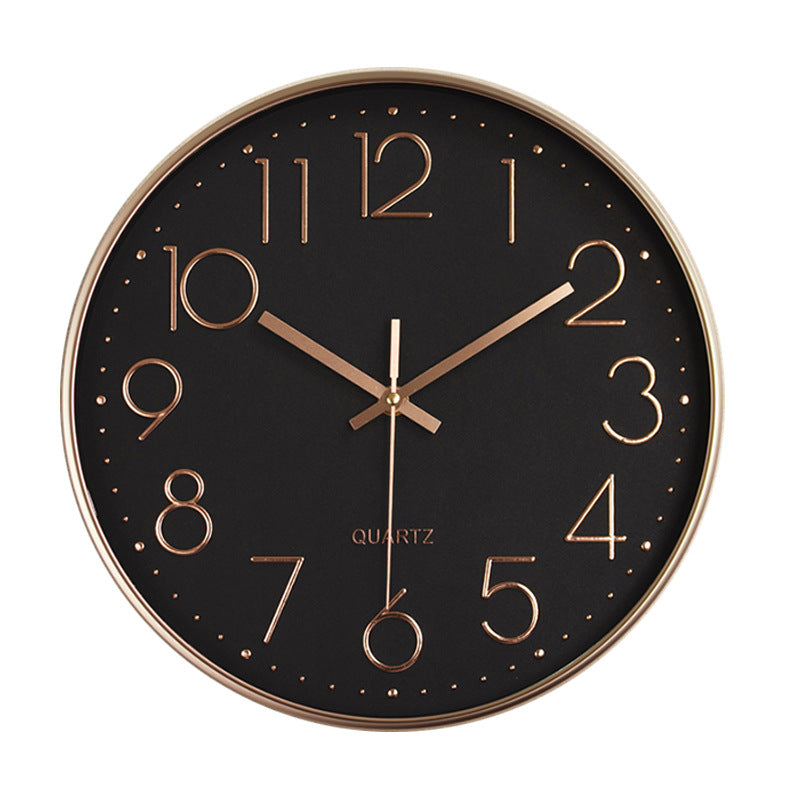 Silent Quartz Wall Clock for Living & Bedroom