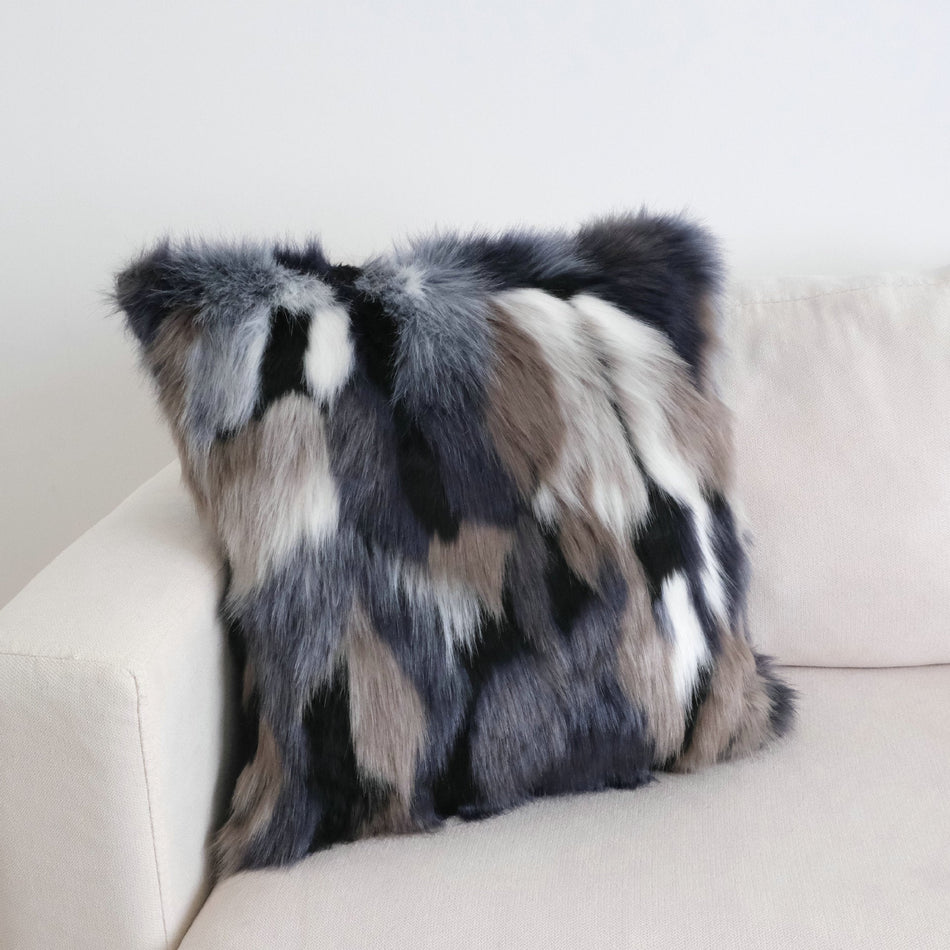 Ins Style Faux Mink Fur Pillow – Light Luxury Sofa Cushion