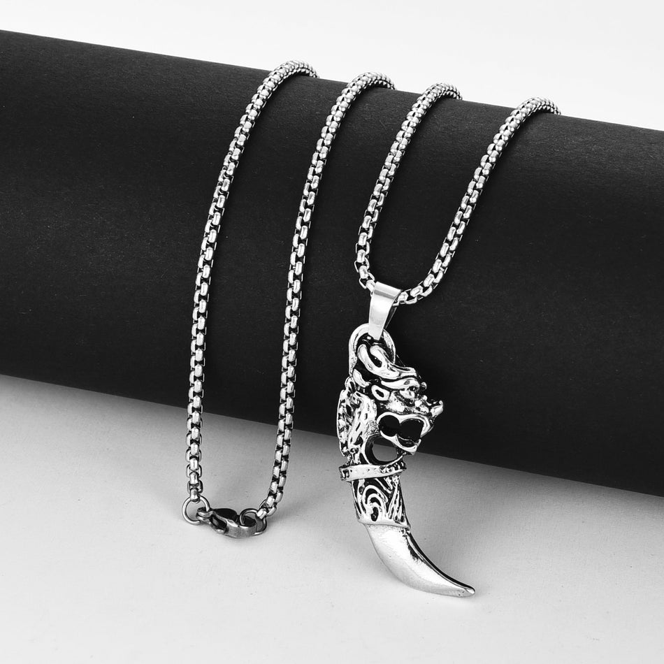 Wolf Tooth Necklace for Men | Luxury Hip-Hop Pendant