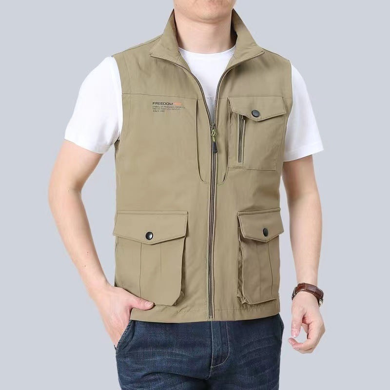 Men’s Outdoor Quick-Dry Vest – Multi-Pocket Military Workwear