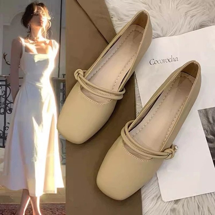 STOCK-Square Toe Mary Janes – Gentle Flat Autumn Shoes