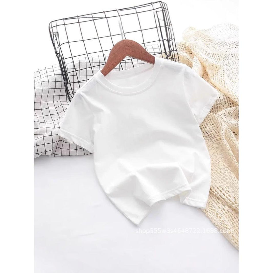 Kids Pure Cotton Round Neck T-Shirt – School Uniform
