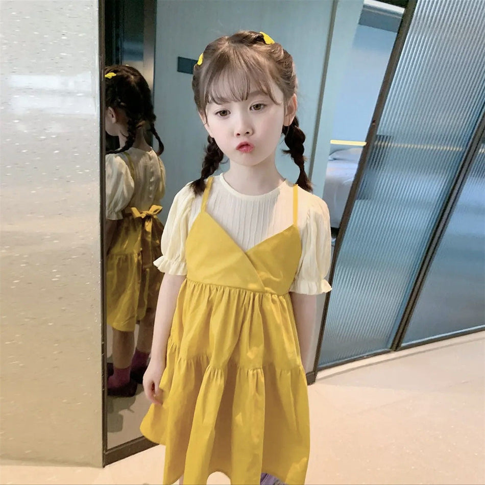 Girls Korean Suspender Princess Dress Summer 2024 – Summer Kids Fashion Nepal | Tudoholic