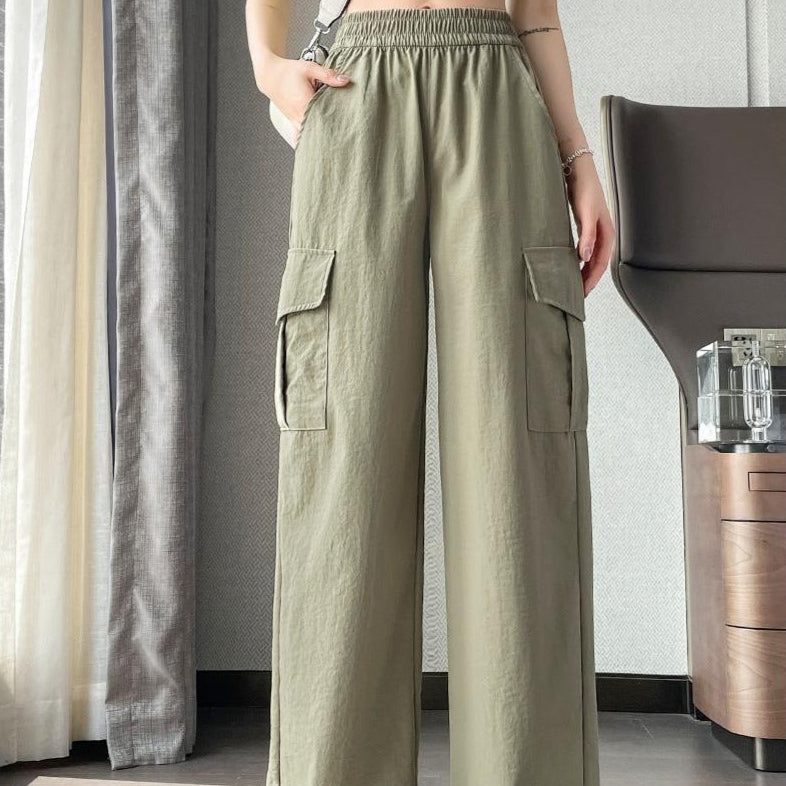 American-Style Quick-Dry Ice Silk Overalls