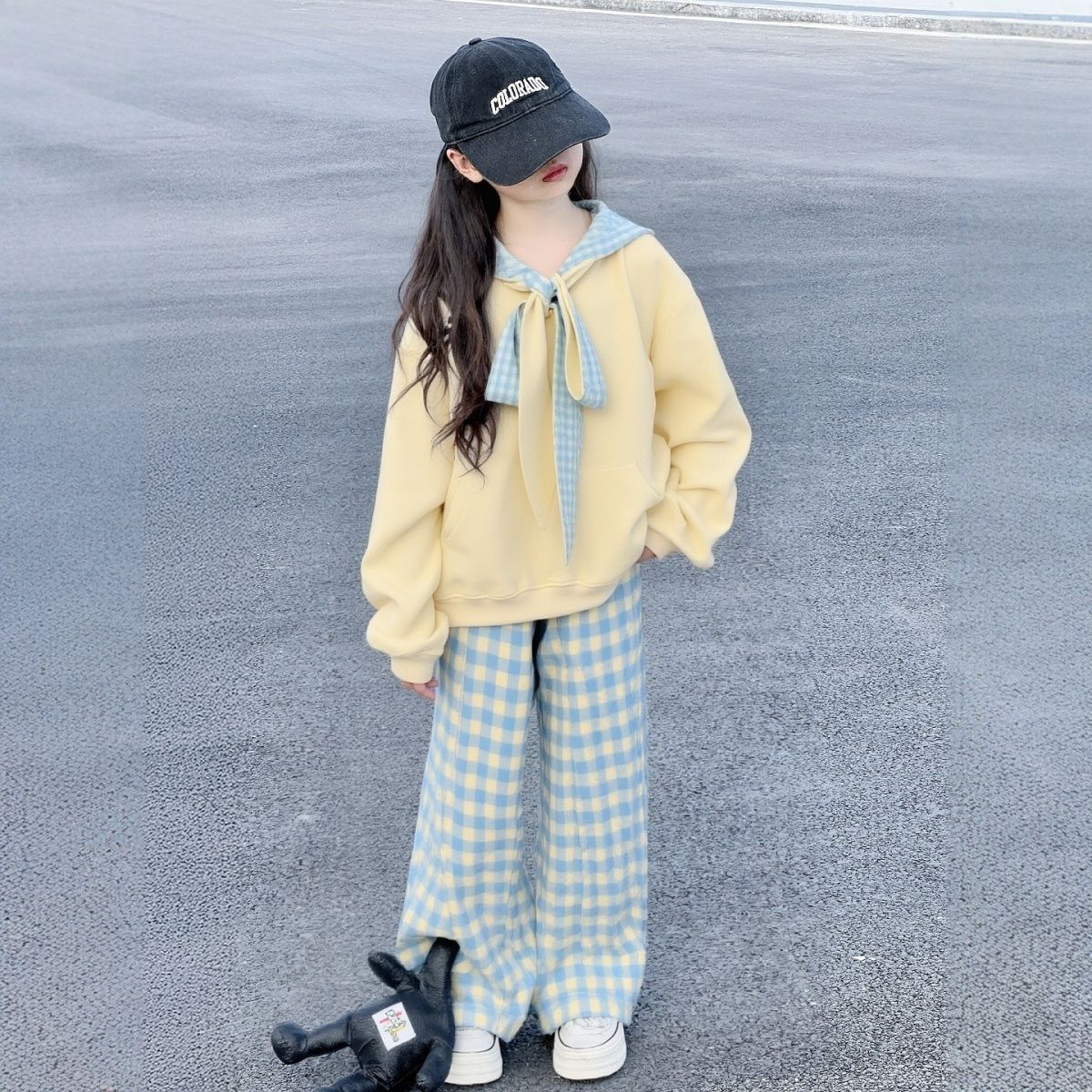 Girls Plaid Sweatshirt Pants Set Spring Autumn 2026 – Spring Autumn Kids Fashion Nepal | Tudoholic