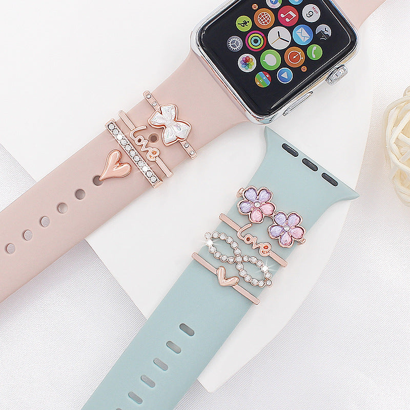 Apple Watch Silicone Band Decorative Ring Universal