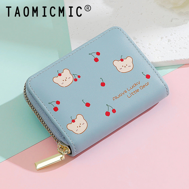 Cherry Bear PU Wallet – Cute Large Capacity Organizer