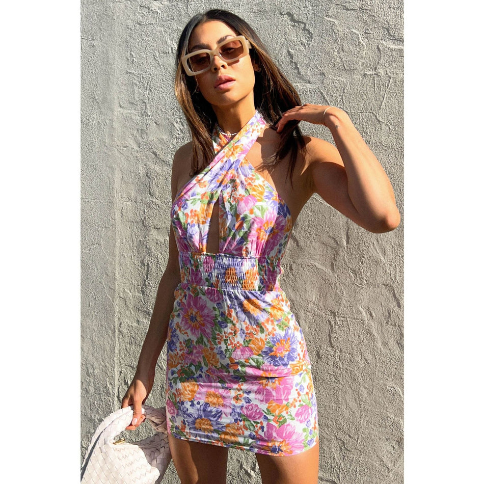 Backless Floral Dress - 2026 "INS" Vintage Meadow Vacation Luxe
