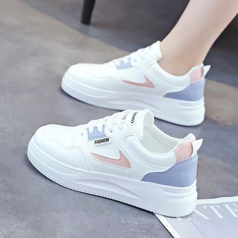 K-Style Non-Slip White Sneakers for Women Students