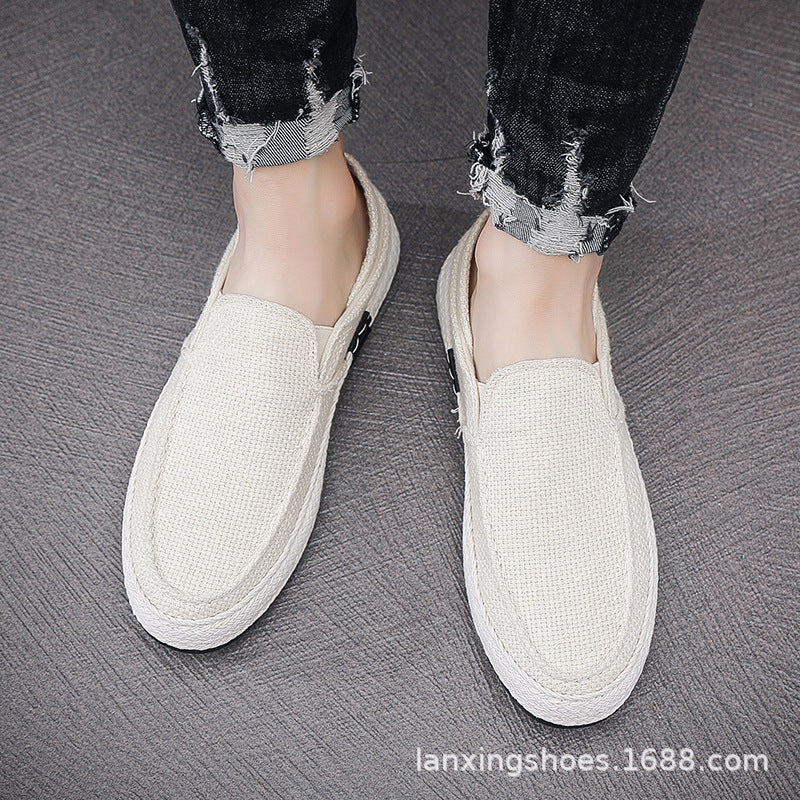 INSTOCK-Men’s Breathable Slip-On Canvas Shoes | Old Beijing