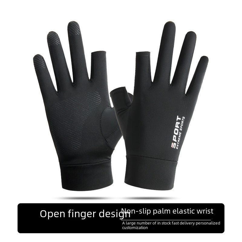 Ice Silk Driving Gloves – Summer Half-Finger