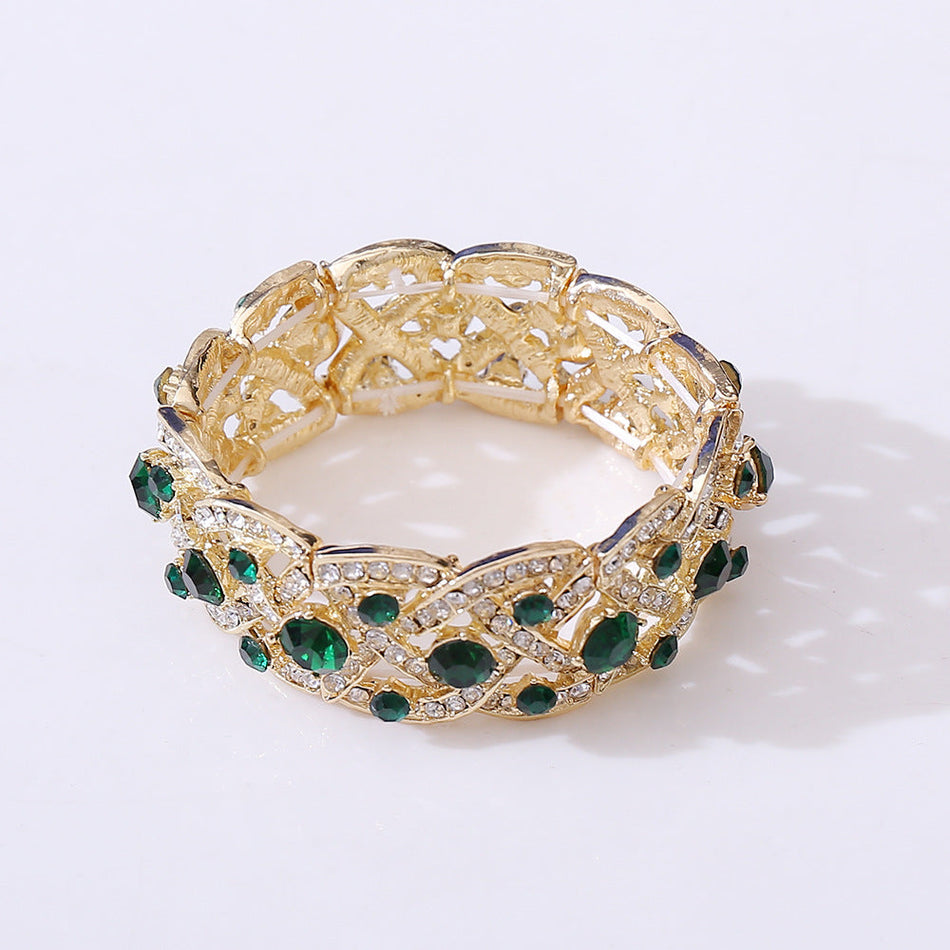 Handmade Crystal Stretch Bridal Bracelet