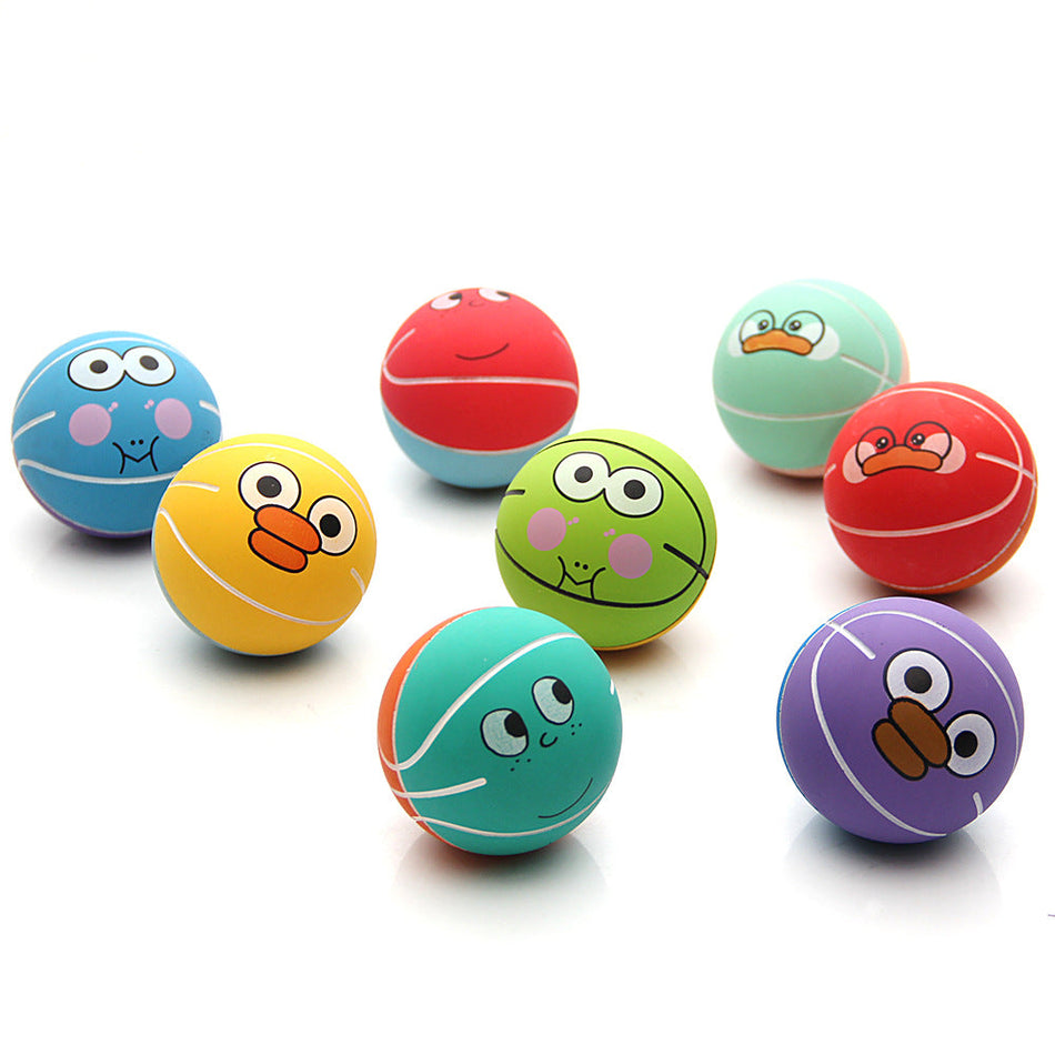 Cartoon Smiling Face High Elastic Bouncing Ball