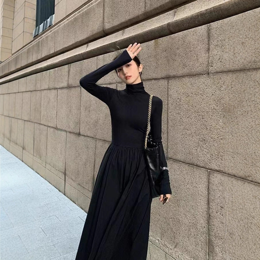 Women’s  Korean-Style Hepburn Slim Over-The-Knee Dress