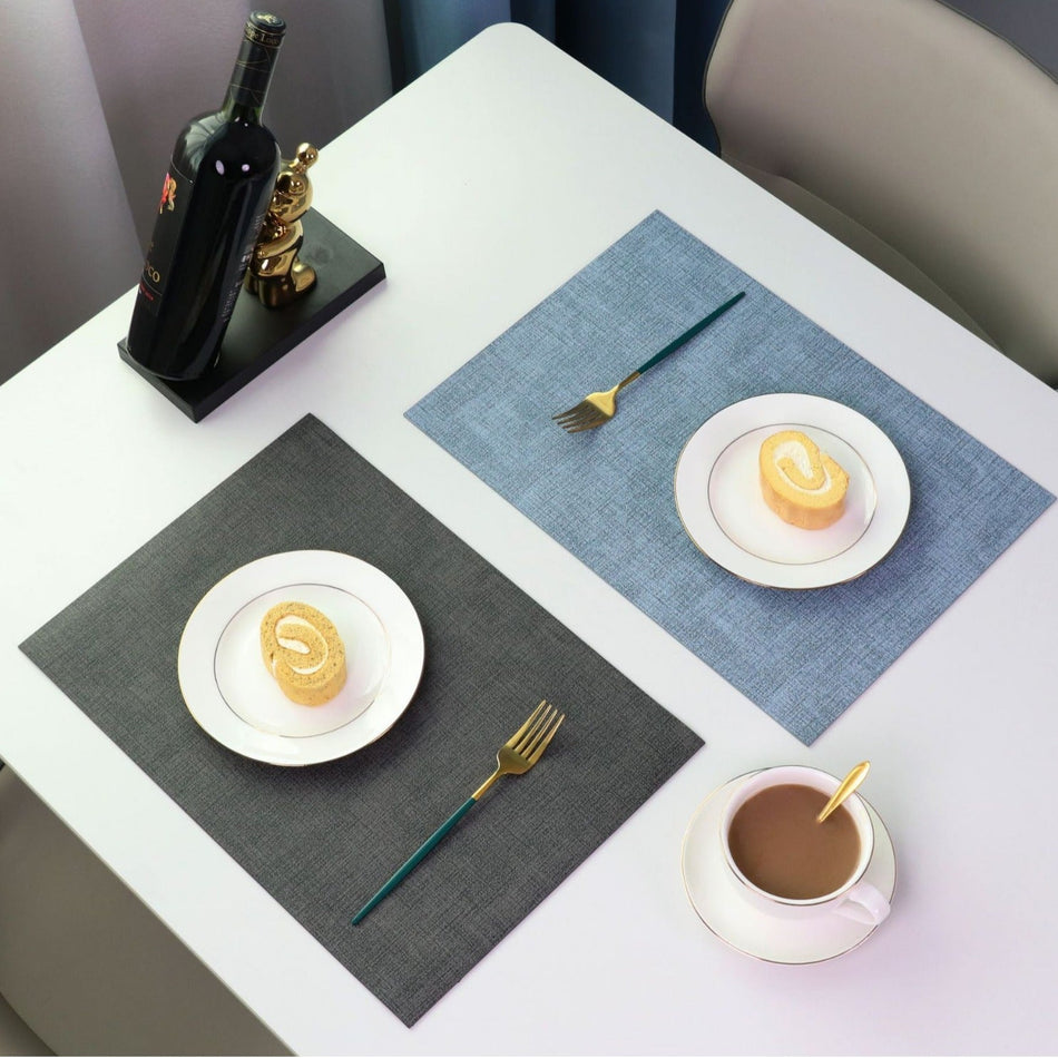 Washable Cloth Tea Cup Dining Placemat 2 Pc