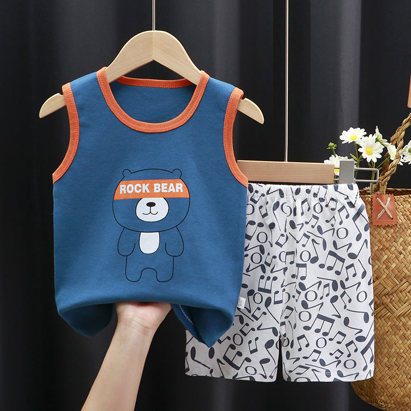 Kids’ Cotton Vest Set – Sleeveless Summer Two-Piece