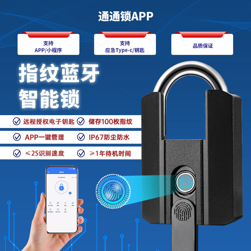 TTLOCK Electronic Smart Fingerprint & Bluetooth Padlock