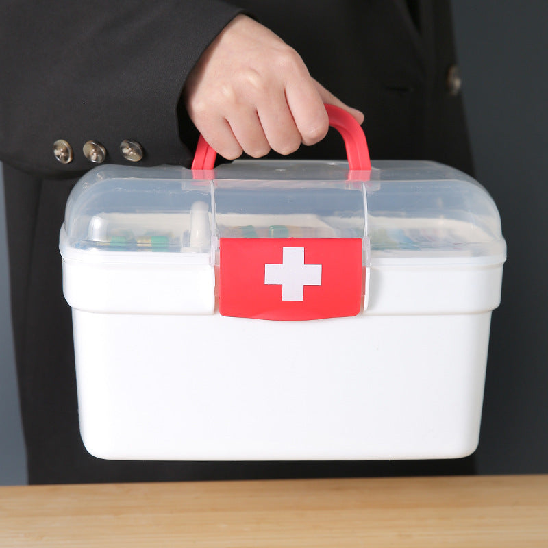 Multi-Layer Portable Stand-Up Medicine Box